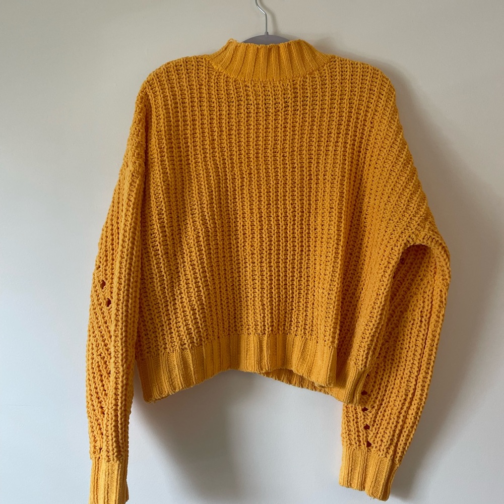 Hollister Orange Sweater 🚫 SOLD - Picture 2 of 6